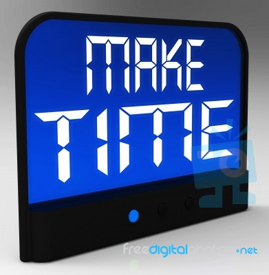 Make Time Clock Showing Scheduling And Planning Stock Image