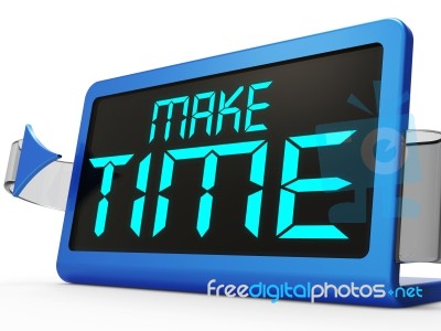Make Time Clock Shows Scheduling And Planning Stock Image