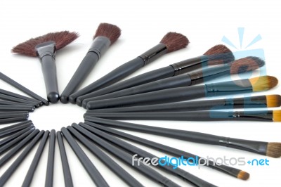 Make Up Brushes Set Stock Photo