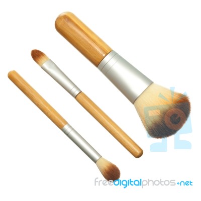 Makeup Brush Isolated On White Stock Photo