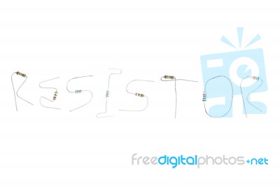 Making Words With Resistors, Resistor Stock Photo