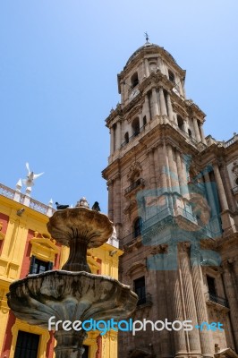 Malaga, Andalucia/spain - July 5 : Baroque Bishop's Palace Desig… Stock Photo