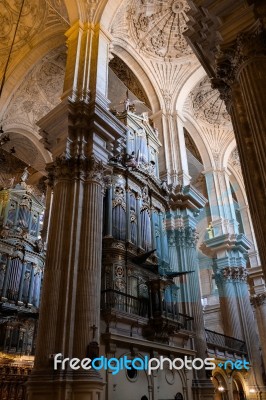 Malaga, Andalucia/spain - July 5 : Interior View Of The Cathedra… Stock Photo