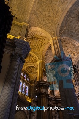 Malaga, Andalucia/spain - July 5 : Interior View Of The Cathedra… Stock Photo