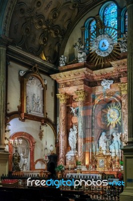 Malaga, Andalucia/spain - July 5 : Interior View Of The Cathedra… Stock Photo