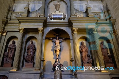 Malaga, Andalucia/spain - July 5 : Interior View Of The Cathedra… Stock Photo