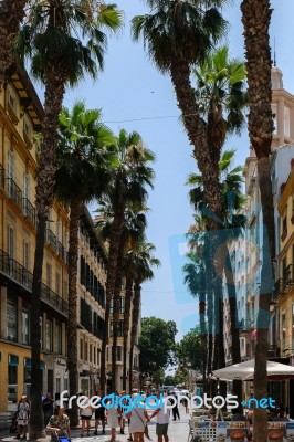 Malaga, Andalucia/spain - July 5 :view Of The City Centre Of Mal… Stock Photo