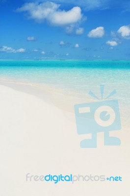 Maldives Beach Stock Photo