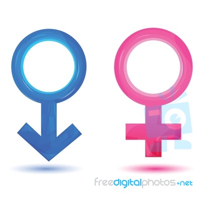 Male And Female Icons Stock Image