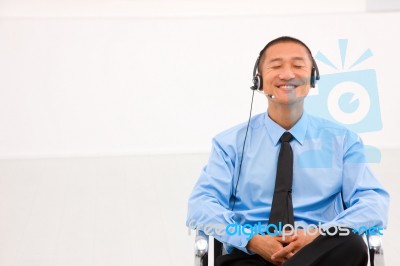 Male Customer Service Representative Stock Photo