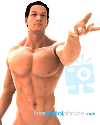 Male Model On White Stock Image Male Model On White Stock Image