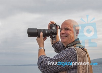 Male Taking Photo Stock Photo