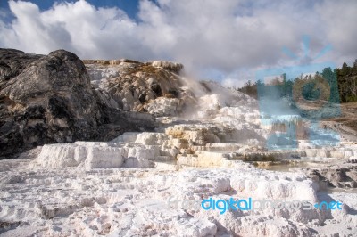 Mammoth Hot Springs Stock Photo