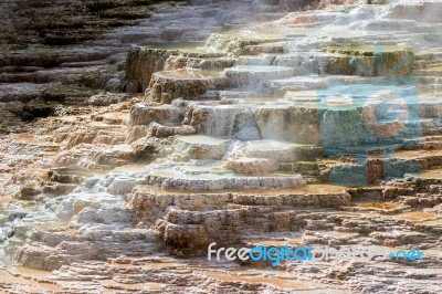 Mammoth Hot Springs Stock Photo