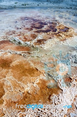 Mammoth Hot Springs Stock Photo