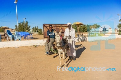 Man On The Donkey, Sudan Stock Photo