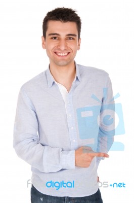 Man Pointing Stock Photo