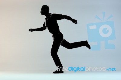 Man Running 3D Stock Image