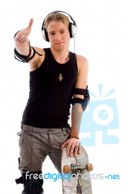 man Showing Shooting Gesture Stock Photo man Showing Shooting Gesture Stock Photo