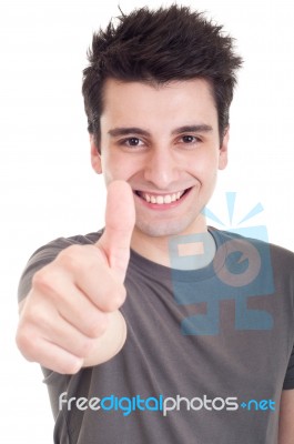 Man Showing Thumbs Up Stock Photo