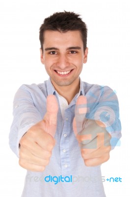 Man Showing Thumbs Up Stock Photo