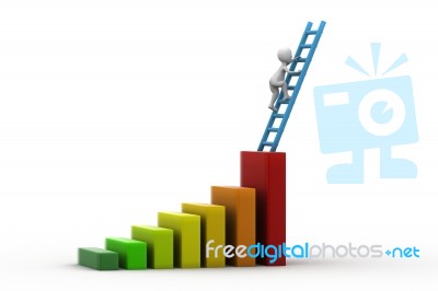Man Standing On Top Of Chart Stock Image Man Standing On Top Of Chart Stock Image