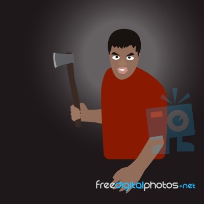 Man With Axe Stock Image
