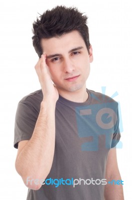Man With Headache Stock Photo