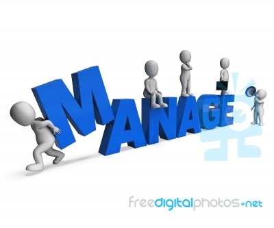 Manage Characters Shows Managing Management And Leadership Stock Image