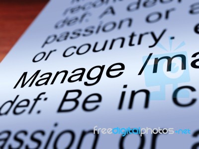 Manage Definition Stock Photo Manage Definition Stock Photo