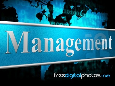 Manage Management Means Administration Executive And Manager Stock Image
