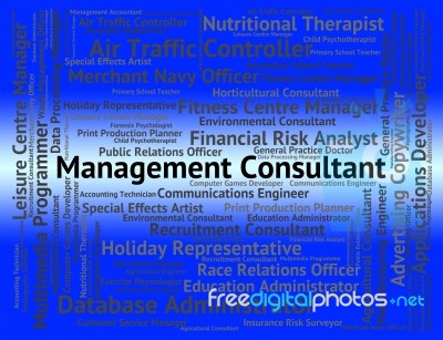 Management Consultant Showing Word Administration And Directors Stock Image