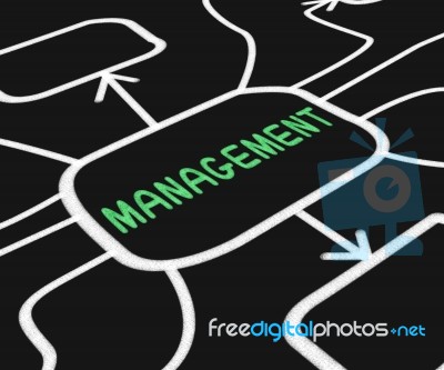 Management Diagram Means Administration Executives And Bosses Stock Image