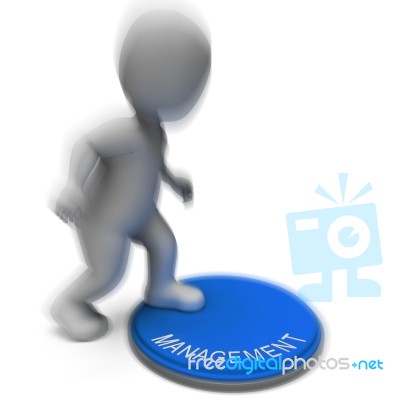 Management Pressed Means Administration Board Or Boss Stock Image
