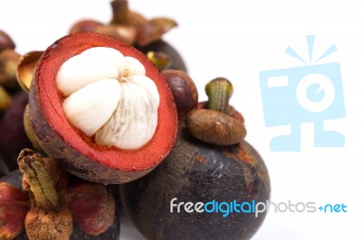 Mangosteen Stock Photo