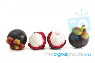 Mangosteen Stock Photo