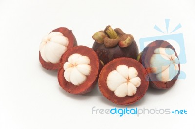Mangosteen Stock Photo
