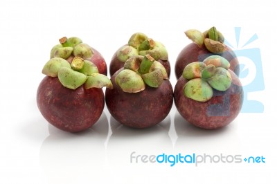 Mangosteen Fruit Stock Photo