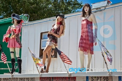 Mannequins On A Roof In Seligman Stock Photo