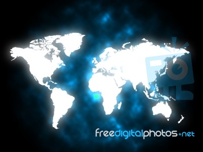 Map Background Means Earth Geography And Continents
 Stock Image