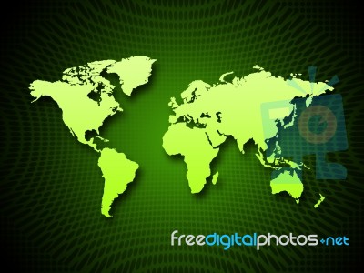 Map Background Shows Geography Of Globe And Countries
 Stock Image