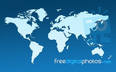 Map Of The Whole World Stock Photo