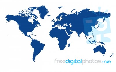 Map Of The World Stock Photo