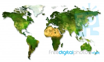 Map Of The World Stock Photo