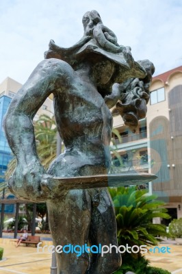 Marbella, Andalucia/spain - July 6 : Salvador Dali Sculpture Of Stock Photo