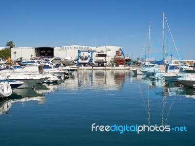 Marbella, Andalucia/spain - May 4 : Boats In The Marina At Marbe… Stock Photo