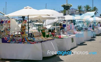 Marbella, Andalucia/spain - May 4 : Street Market In Marbella Sp… Stock Photo Marbella, Andalucia/spain - May 4 : Street Market In Marbella Sp… Stock Photo