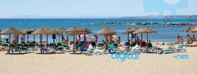 Marbella, Andalucia/spain - May 4 : View Of The Beach In Marbell… Stock Photo