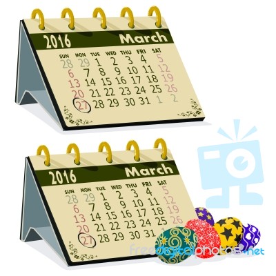 March 2016 Calendar Stock Image March 2016 Calendar Stock Image