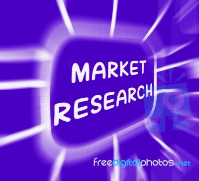 Market Research Diagram Displays Researching Consumer Demand And… Stock Image